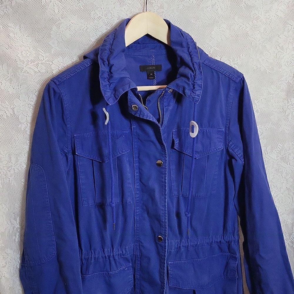 ‎J Crew Blue Cotton Utility Jacket Size XSmall - Picture 7 of 13